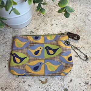 Franco Sarto Coin Change Birds Zippered Wallet Purse